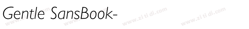 Gentle SansBook字体转换